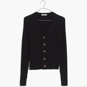 Madewell Shrunken Ribbed Cardigan Sweater
